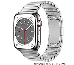 Apple Watch Series 8 GPS + Cellular leasen, 41 mm oder 45 mm Edelstahlgehäuse Silber, Gliederarmband Silber